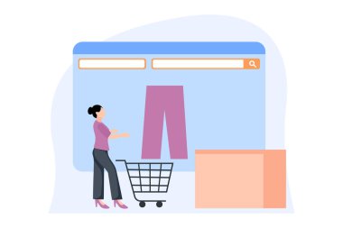 E Commerce Flat Design Illustration