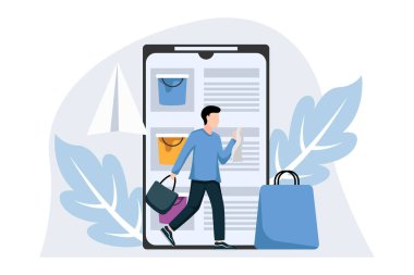 E Commerce Flat Design Illustration