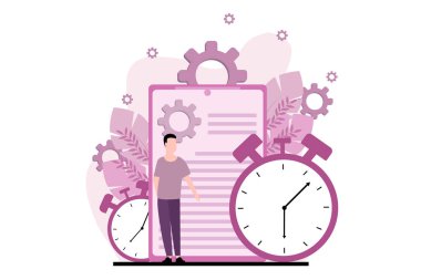 İş Düz Tasarım İllüstrasyonu