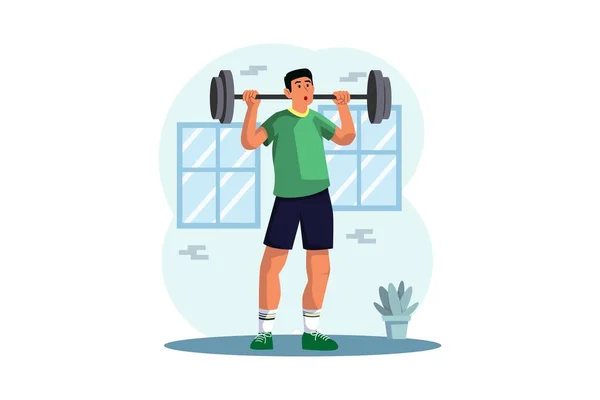 stock vector Workout Flat Design Illustration