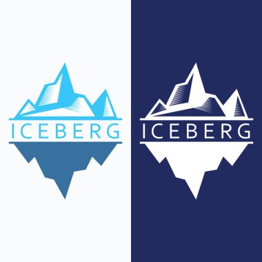 Buzdağı Logosu Soyut Tasarımı. Basit Kavramlı Iceberg Yaratıcı Logosu.