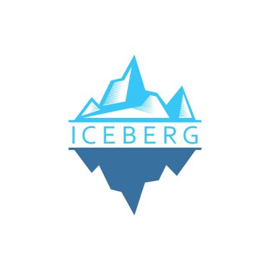 Buzdağı Logosu Soyut Tasarımı. Basit Kavramlı Iceberg Yaratıcı Logosu.