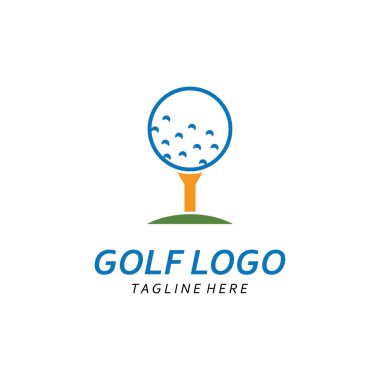 Golf Vektörü İllüstrasyon logosu. Golf şampiyonası ikonu. Basit Kavram.