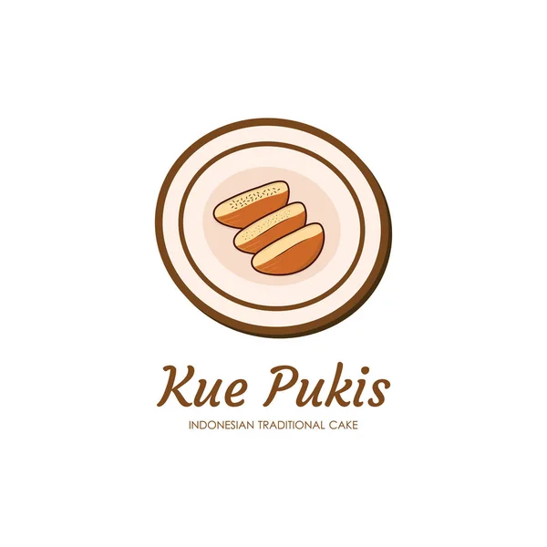 Ilustração Kue Pukis Comida Tradicional Indonésia Deliciosos Lanches Rua — Vetor de Stock