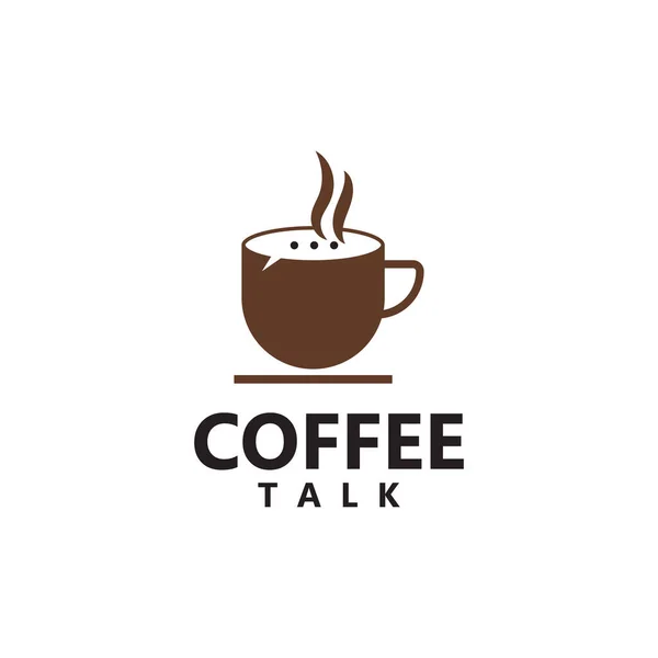 Stock vector Coffee Talk Logo Design. Coffee Talk Creative Illustration Logo For Coffee Shop Business.