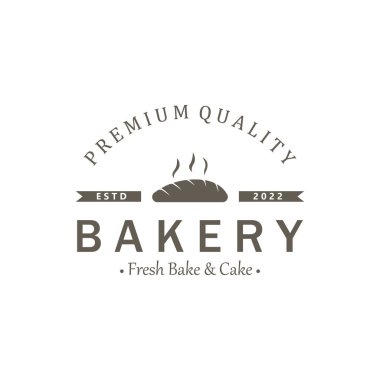 Ekmek Rozeti veya Ekmek Logosu Simgesi. Fırınlar için logo, Kafeler, Restoranlar, Etc.