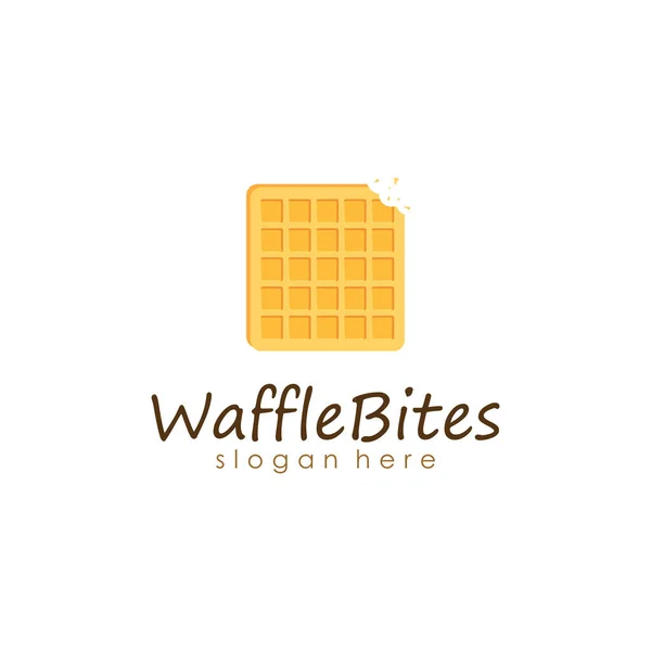 Logotipo Belga Waffle Delicioso Waffle Logo Inspiração Com Conceito Simples —  Vetores de Stock