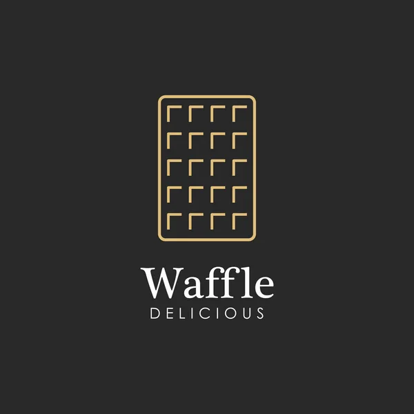 Logo Waffle Belgia Delicious Waffle Logo Inspiration Simple Concept - Stok Vektor