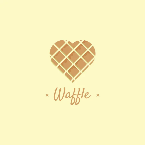 Logo Belgijskiej Gofrownicy Pyszne Logo Waffle Inspiracja Prostą Koncepcją — Wektor stockowy