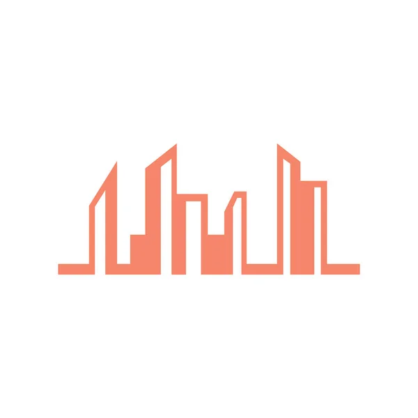 City Skyline Logo Vektorová Ilustrace Loga Moderního Města — Stockový vektor