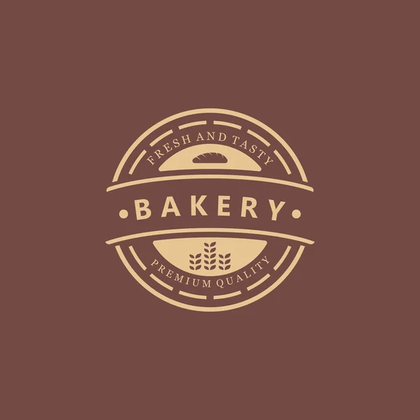 Brot Abzeichen Oder Brot Logo Symbol Logo Für Bäckereien Cafés — Stockvektor