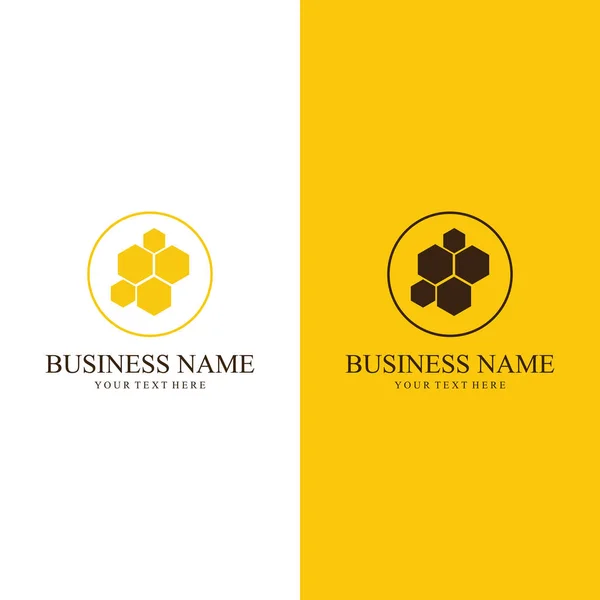 Design Logotipo Mel Vetorial Conceito Logotipo Saúde Mel Fresco — Vetor de Stock