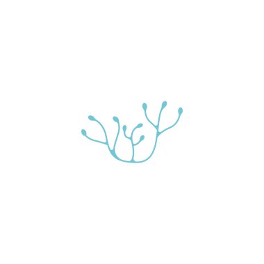 vektör biçimli sinir hücresi logosu veya nöron logosu