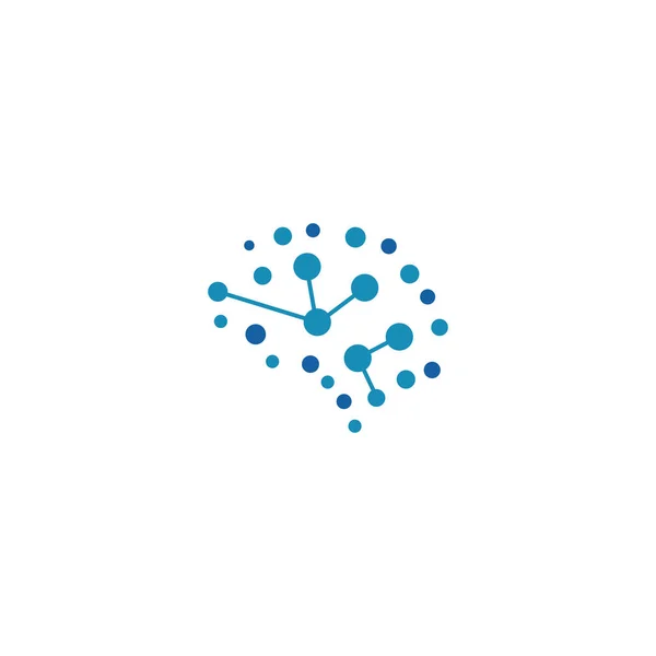vektör biçimli sinir hücresi logosu veya nöron logosu