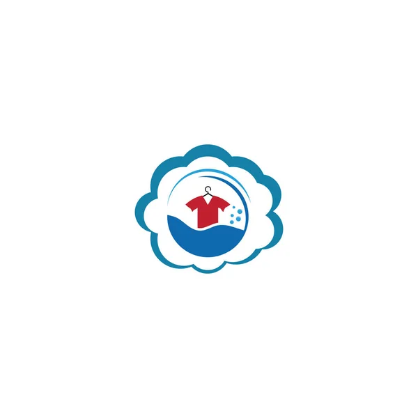 Wäsche Logo Symbol Mit Vektorabbildung — Stockvektor