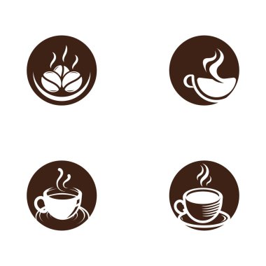kahve fincanı logosu vektör stili
