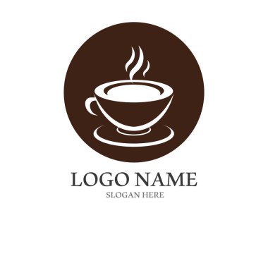 kahve fincanı logosu vektör stili