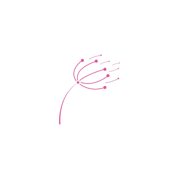 Логотип Квітки Кульбаби Векторною Ілюстрацією — стоковий вектор