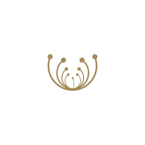 Paardebloem Logo Met Vector Illustratie — Stockvector