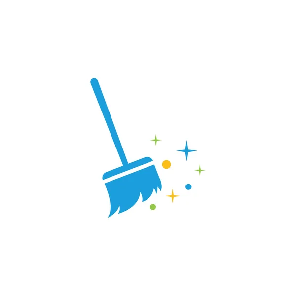 Logo Pulizia Con Simbolo Vettoriale Illustrazione — Vettoriale Stock