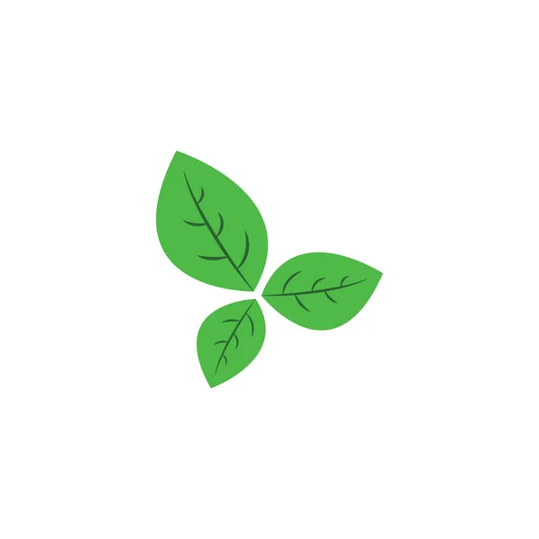 Naturligt Grönt Löv Logotyp Logotypdesign Modern Stil Logotyp För Hälso — Stock vektor
