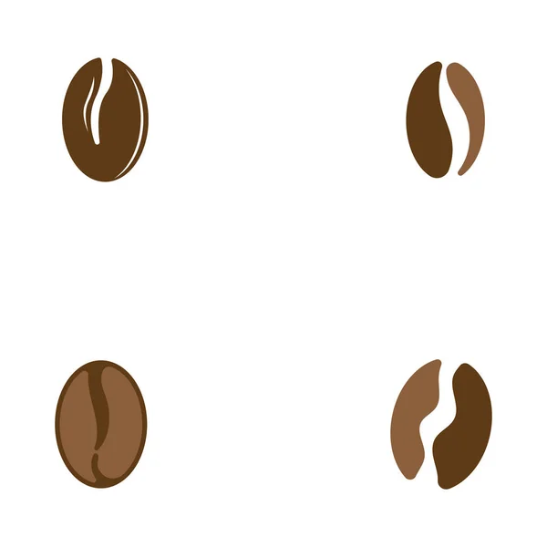 Kahve Çekirdeği Simgesi Vektör Çizimi Şablonu — Stok Vektör