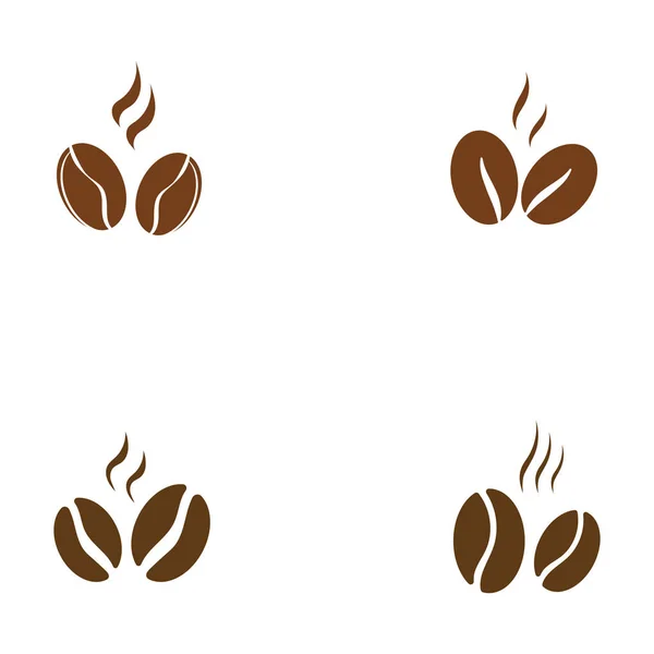 Šablona Vektoru Ikony Kávových Zrn — Stockový vektor