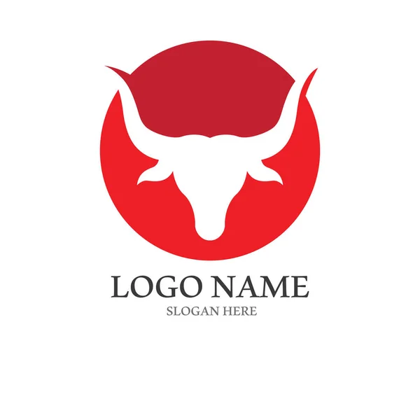 Bull Horn Logo Vectorstijl — Stockvector