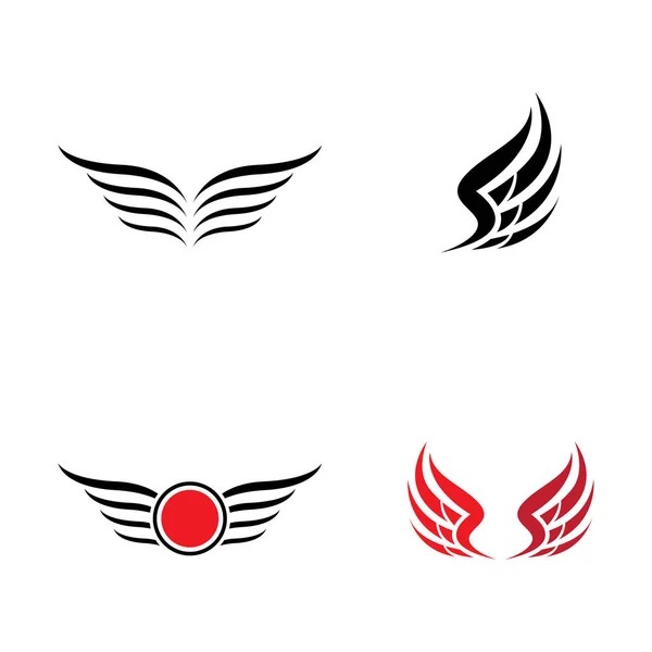 Minimalistisch Vogelvleugels Logo Easy Vector Illustratie Bewerken — Stockvector
