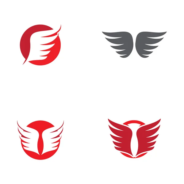 Minimalistische Vogelflügel Logo Easy Vektor Illustration Bearbeitung — Stockvektor