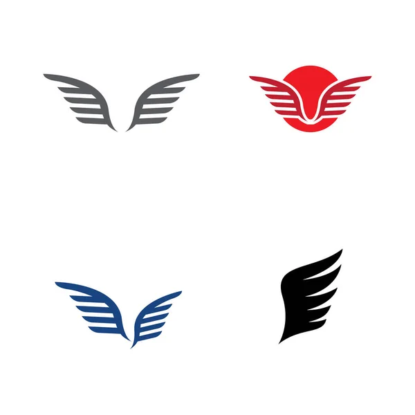Logotipo Asas Pássaro Minimalista Fácil Edição Ilustrações Vetoriais — Vetor de Stock