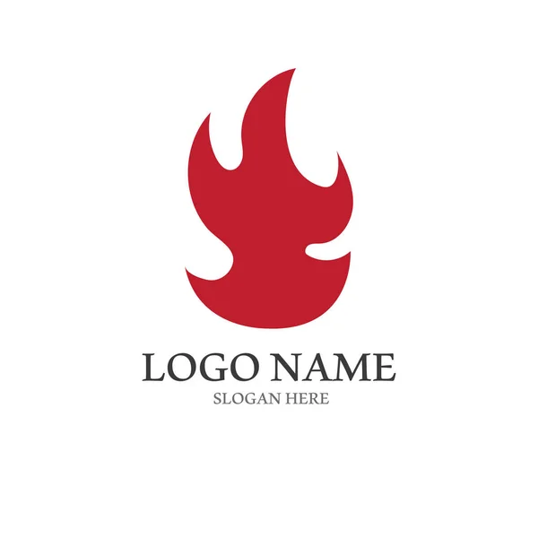 Laaiend Vuur Vuur Vuurbal Logo Symbool Vector Afbeelding Met Illustratie — Stockvector