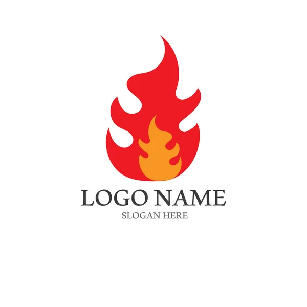 Płonący Ogień Żar Logo Kuli Ognia Symbol Wektora Obrazu Edycją — Wektor stockowy