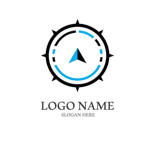 Logo Symbole Boussole Avec Concept Vectoriel — Image vectorielle