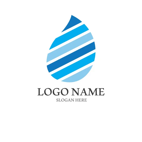 Damlası Logosu Beyaz Izole Edilmiş Arkaplan Üzerinde Vektör Illüstrasyon Konsepti — Stok Vektör