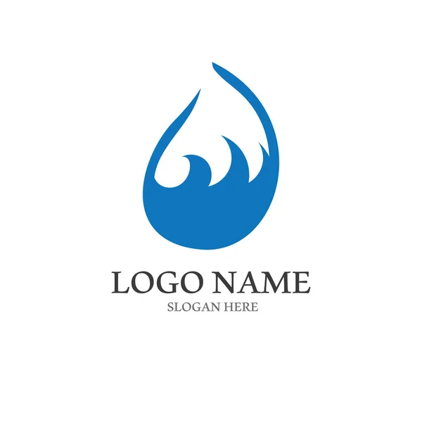 Логотип Капли Воды Логотип Векторной Иллюстрацией Белом Изолированном Фоне — стоковый вектор