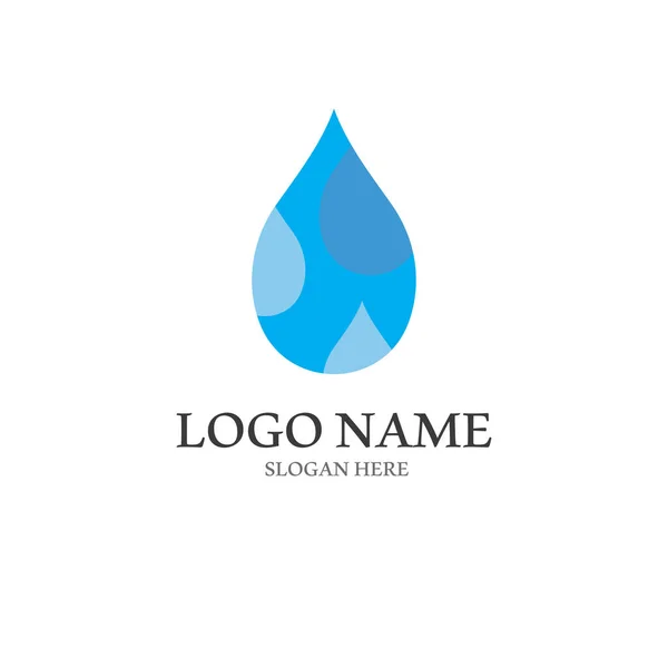 Water Drop Logo Logo Vector Illustration Concept White Isolated Background — Stock Vector