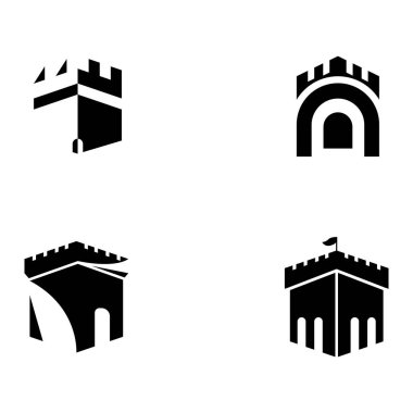 kale logo simgesi vektör illüstrasyonu