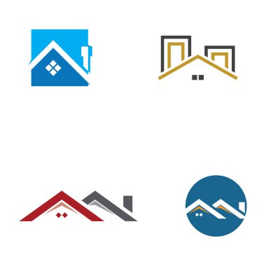 Emlak logosu vektör illüstrasyonu