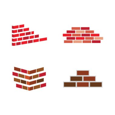 Tuğla duvar simge vektör çizim tasarım