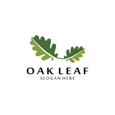 vektör meşe yaprağı logosu tasarımı