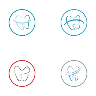 Diş logosu Şablon vektör çizim simgesi tasarımı
