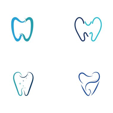 Diş logosu Şablon vektör çizim simgesi tasarımı