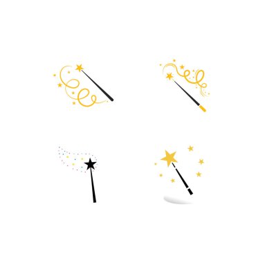Sihirli çubuk simgesi vektör çizimi