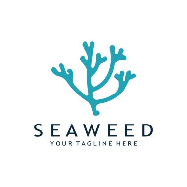 vektör illüstrasyonlu yosun logosu tasarımı