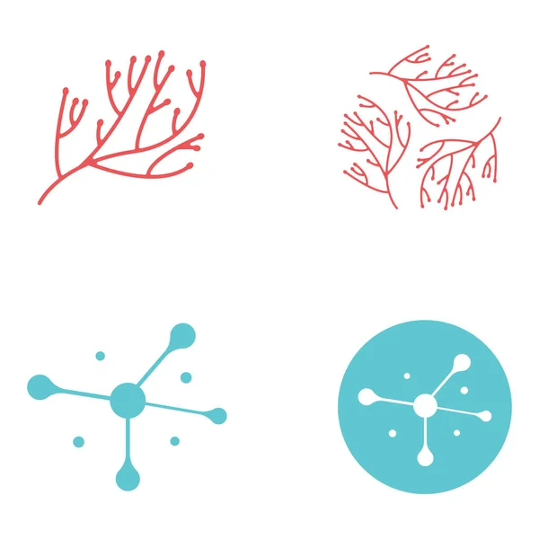 Nerve Cell Logo Neuron Logo Vector Style — Stock Vector