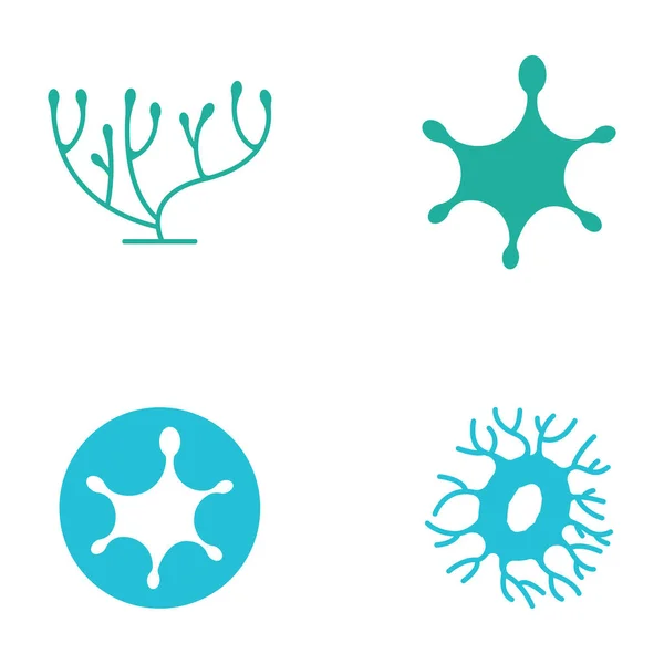 Логотип Нервных Клеток Нейронов Векторным Стилем — стоковый вектор