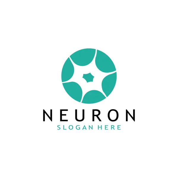 vektör biçimli sinir hücresi logosu veya nöron logosu