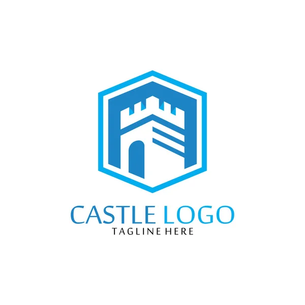 Σύμβολο Κάστρο Εικονίδιο Διάνυσμα Εικονογράφηση — Διανυσματικό Αρχείο
