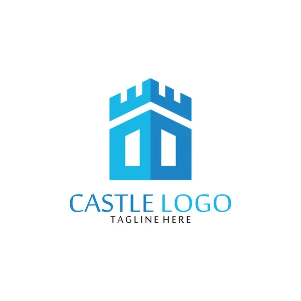 Castle Logo Icon Vector Illustration — Stock Vector